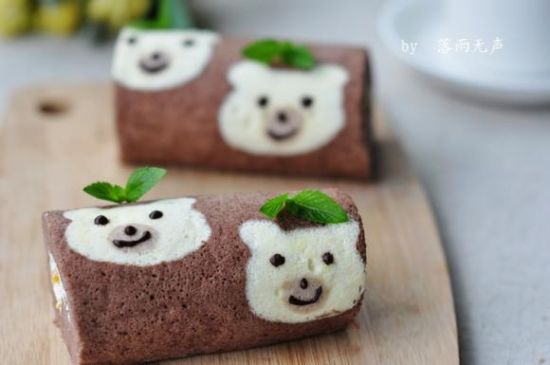 可爱小熊蛋糕卷