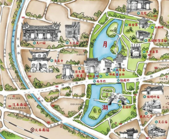 宁波首张手绘文化旅游地图发布 可免费领取